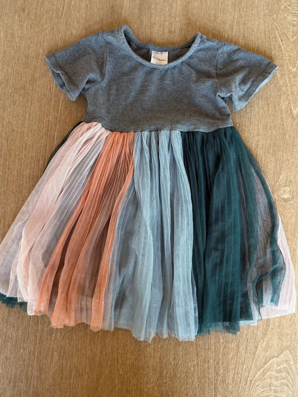 Hanna Andersson Toddler Girl Tulle Rainbow Dress 3T